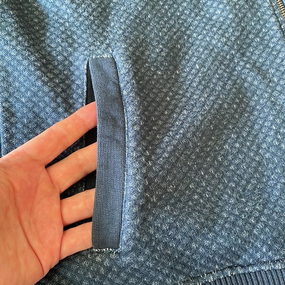 - Penguin peacock dusty green zip front mockneck sweatshirt size M - Picture 3 of 8